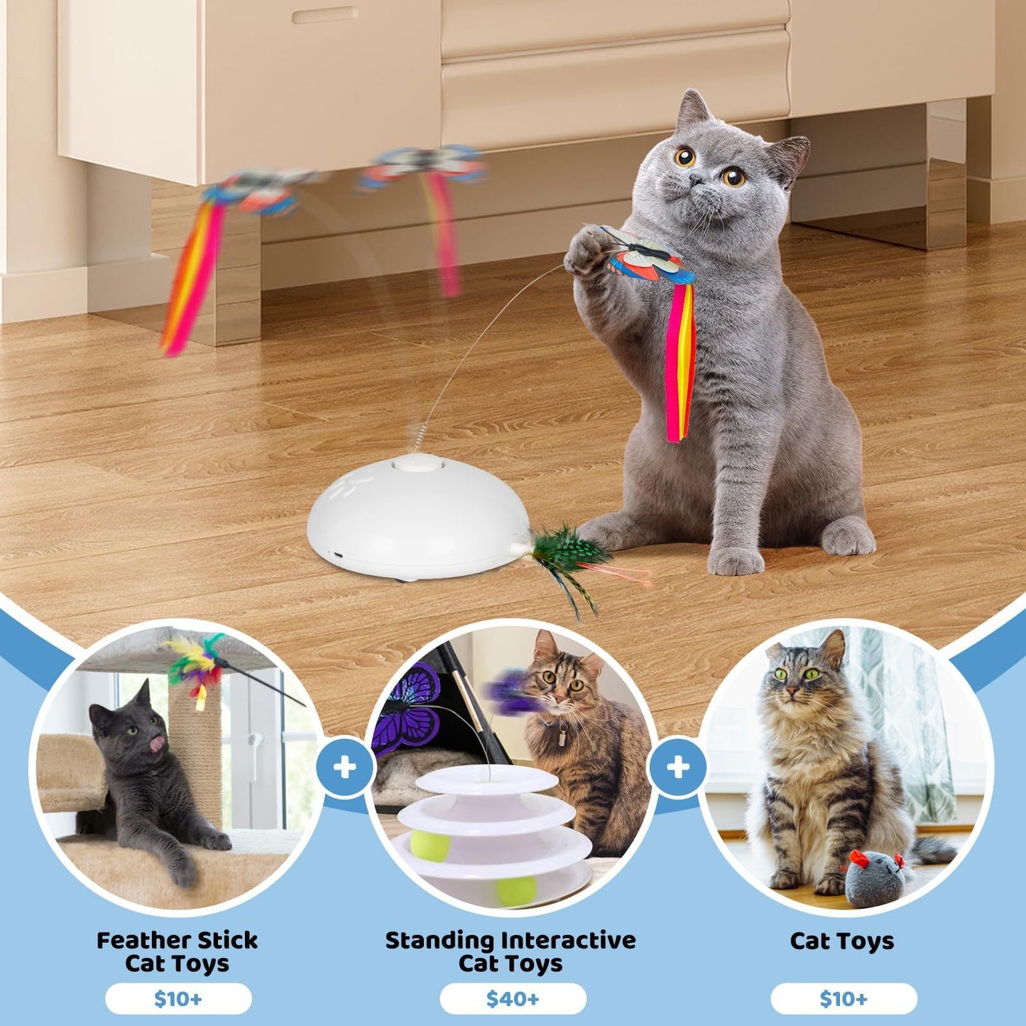 Automatic Cat Toys, Indoor Cat Interactive Cat Toys