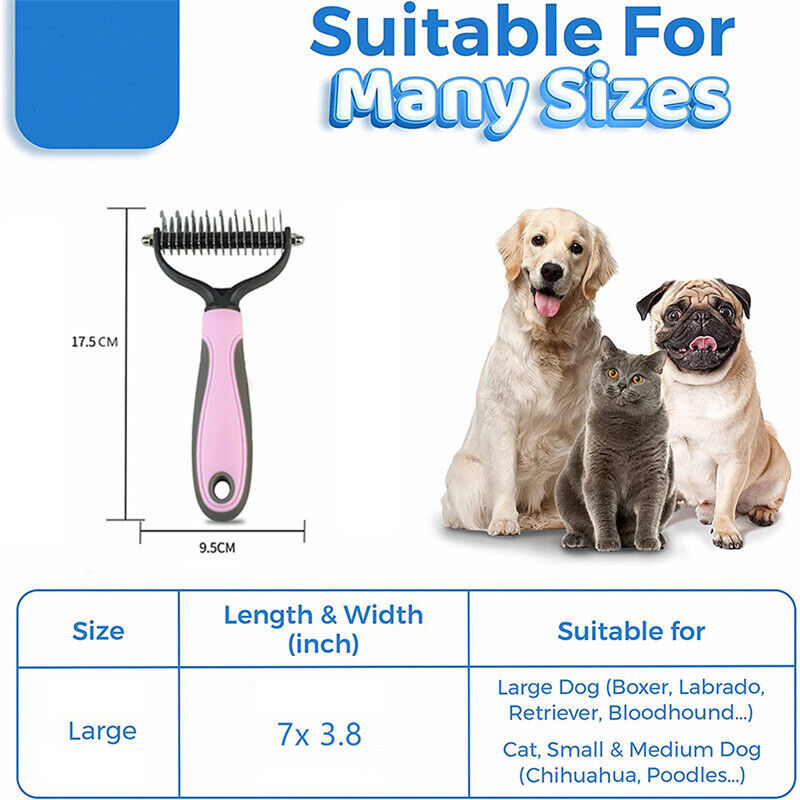 Dual Sided Pet Grooming Rake